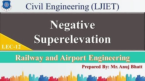 Lec-12_Negative Superelevation | RAE | Civil Engineering