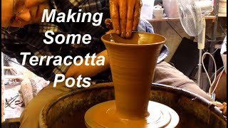 Making some Terracotta Clay Pottery Plant Pots