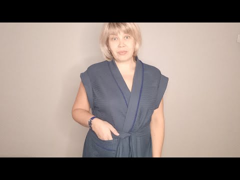 Халат без бокового шва.Быстро и  очень просто