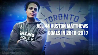 Watch all 44 of Auston Matthews' goals from the 2016-17 NHL season