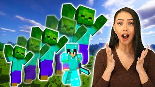 Minecraft But Mobs Grow Bigger Every Minute | Highlights