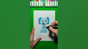 How to draw Sprunki Bubba Bubbaphant from Smiling critters 🐘#drawing #tutorial #art #incredibox #fun