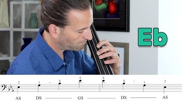 Eb Major One Octave Arpeggios on Double Bass