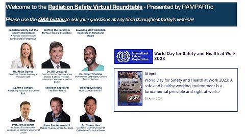 Radiation Safety Webinar, 4-27-23
