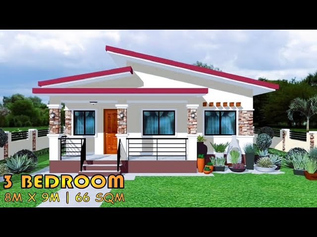 3 BEDROOM | MODERN HOUSE DESIGN IDEA | 66 SQM | 8X9M | SIMPLE HOUSE DESIGN | BAHAY | PORMA HOUSE class=