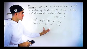MHF4U (Grade 12 Advanced Functions) - Find Constant of Polynomial with Remainder Theorem