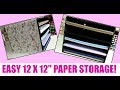 🌟🤩Make Your Own EASY 12 x 12" Paper Storage!🌟😍