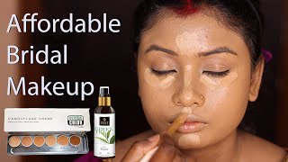 Affordable Bridal Makeup For Beginners/ Step By Step Bridal Makeup Tutorial / Summer Bridal Makeup