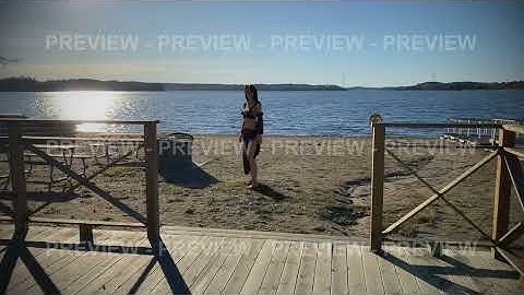 Video Backgrounds - Beach - Clip 02 - Demo Girl Walk DAZ Studio 3D Animation