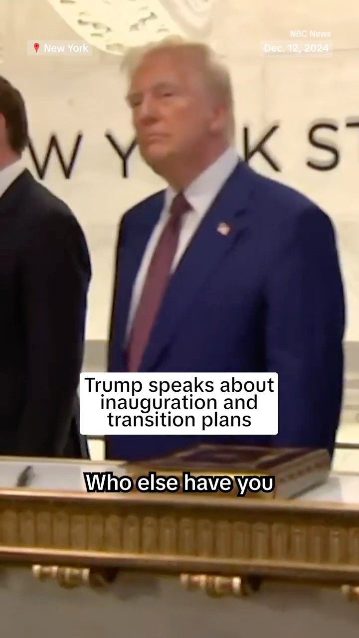 Trump speaks about inauguration and transition plans