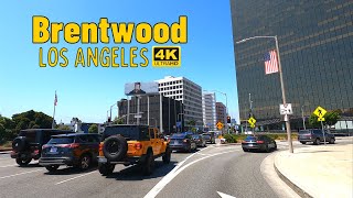 Driving Brentwood Neighborhood, Los Angeles | California USA [4K UHD 60fps] June 2022