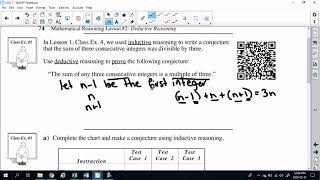 Math 20-2 Mathematical Reasoning Lesson 2