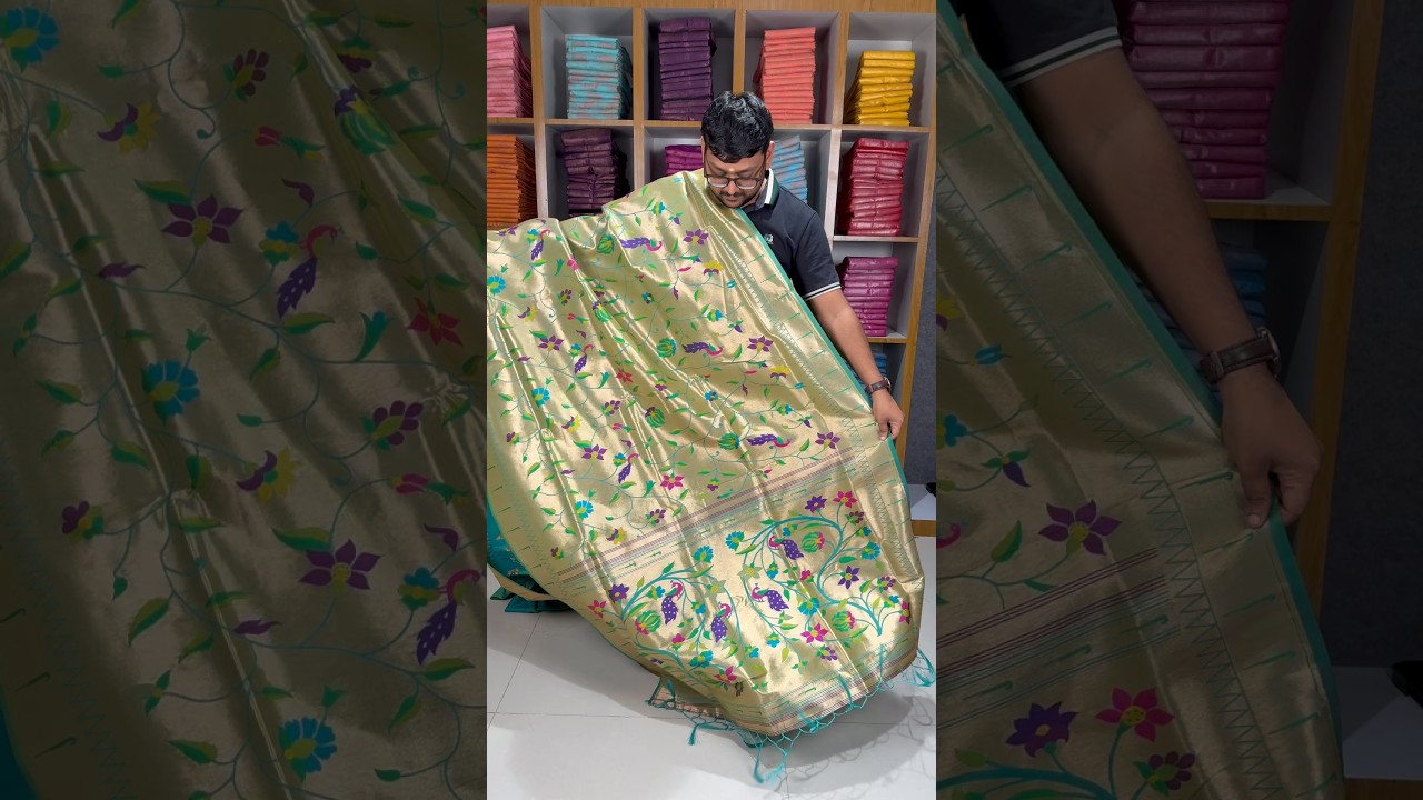 All Over Jaal Weaving Brocket Paithani Soft Silk Saree