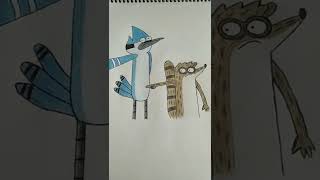 MORDECAİ AND RİGBY #drawing #kesfet #short #mordecai #rigby