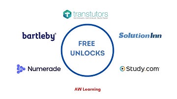 Free Study.com, Solutioninn, Bartleby, Numerade and Transtutors Unlocks  2022 | #AWLearning #unlock
