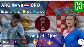 Argentina 🇦🇷 V/s 🇳🇱 Croatia Quiz Answers | Football Career Quiz | Race to The Top | HICH App Quiz screenshot 5