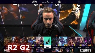 Fnatic vs G2 eSports - Game 2 | Round 2 S9 LEC Summer 2019 Playoffs | FNC vs G2 G-2