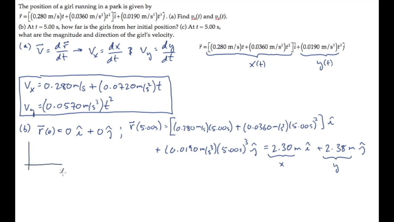 2D Motion: Instantaneous Velocity. Level 1, Example 1 - YouTube