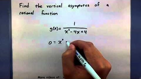 Pre-Calculus Find the vertical asymptotes for a rational fu