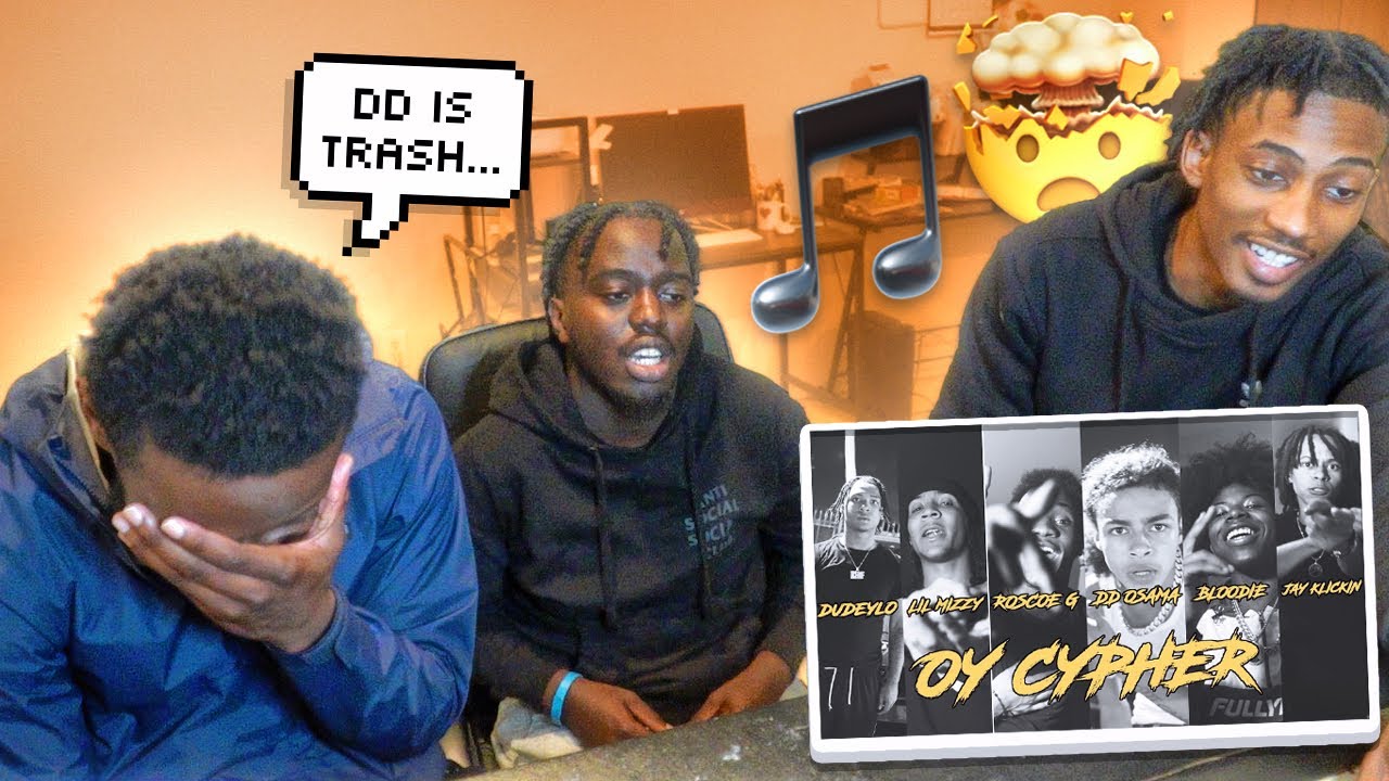 OY ONE MIC CYPHER (DD OSAMA, DUDEY LO, BLOODIE, ROSCOE G, LIL MIZZY, JAY KLICKIN) REACTION!