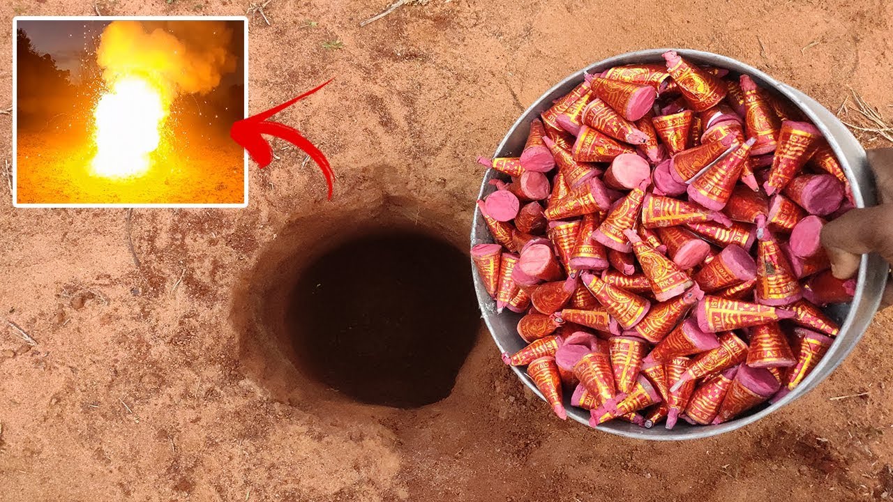 Experiment 200 Flower Pot Crackers Underground YouTube