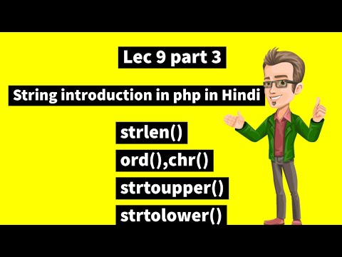 Lec 9 part 4: String library functions in php in hindi