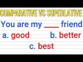 English Grammar Quiz: Comparative vs Superlative Test |English MasterClass|