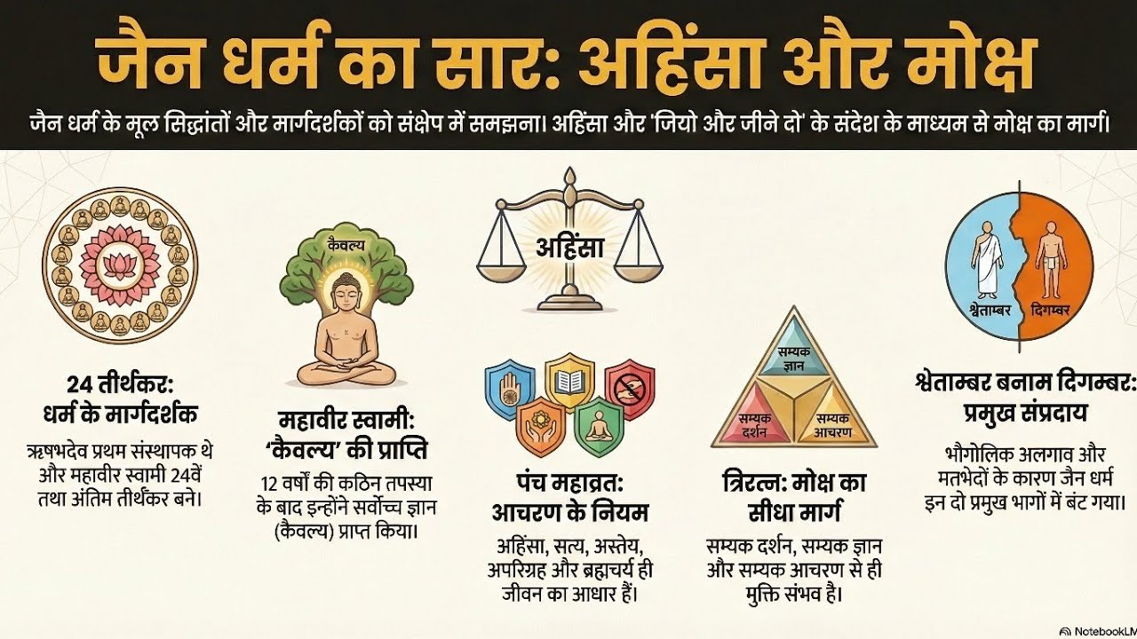 जैन धर्म: इतिहास, सिद्धांत एवं दर्शन UP POLICE SSC RAILWAY 