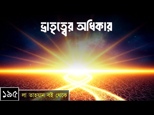 পর্বঃ-১৯৫ ┇ ভ্রাতৃত্বের অধিকার ┇ লা তাহযান ┇Islamic Audio Book ┇ Insight Audio Book ┇