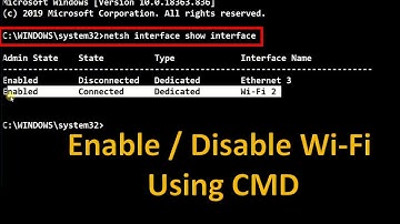 CMD- Enable/Disable Wi- Fi Windows 10/8/7
