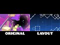 What original vs layout  geometry dash comparison