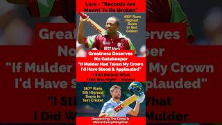 Mulder Stops At 367, Lara's Record Lives On l cricket videos l cricket shorts l Test 2025 🏏🏆🎖️🏵️