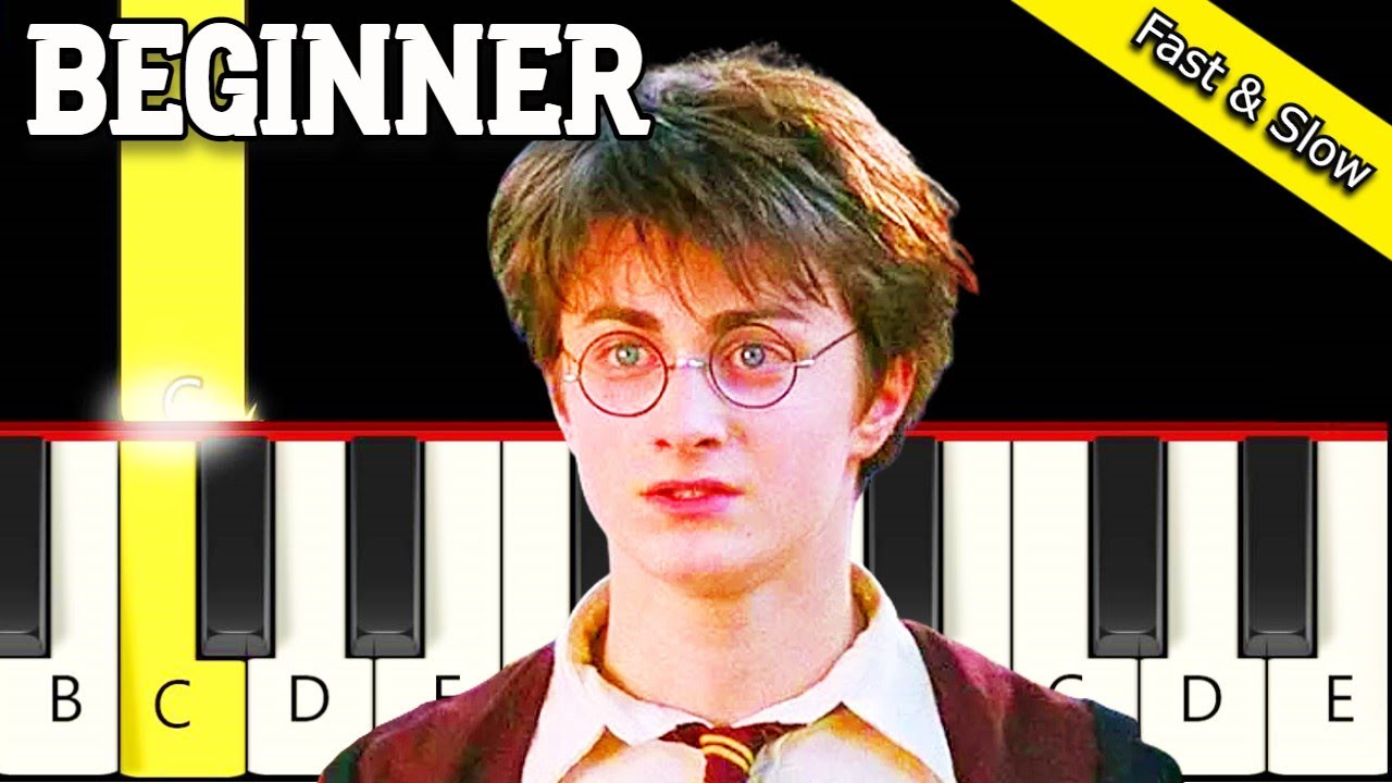 Harry Potter - Hedwig's Theme - Fast and Slow (Easy) Piano Tutorial - Beginner