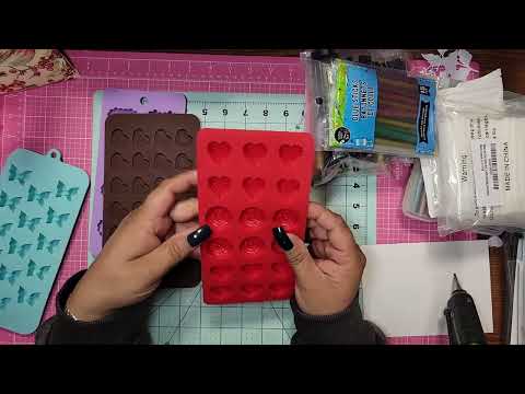 (part 1) HOW TO USE COLORED HOT GLUE, IN SILICONE MOLDS! COME CHECK IT OUT!!!