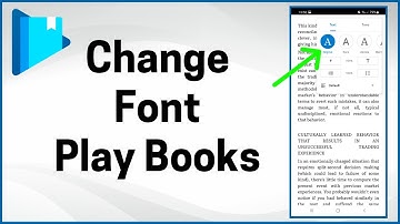 How to Change Font on Google Play Books