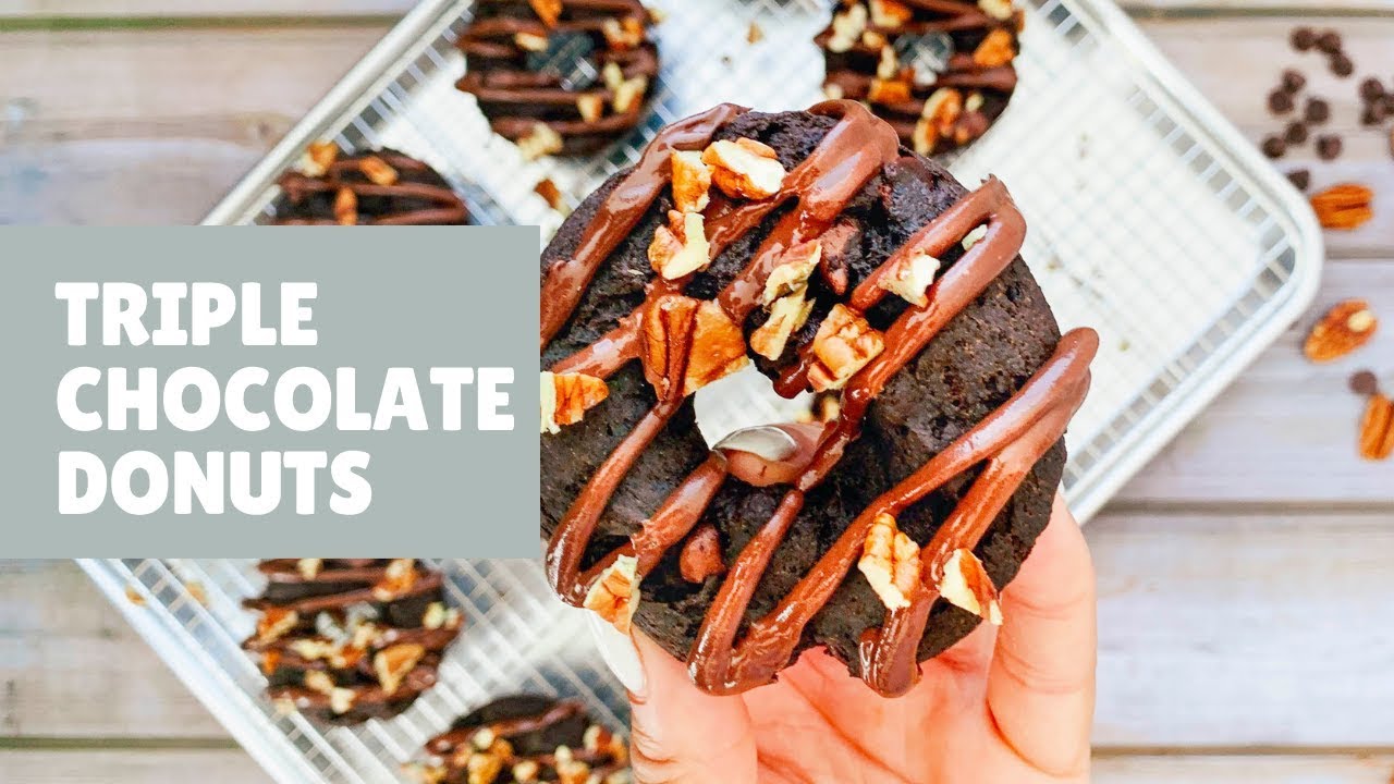 Triple Chocolate Cardamom Donuts with Toasted Pecans | Kalisa Marie Eats