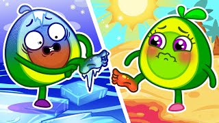 Avocado Baby Take a Bath  Hot vs Cold  || Best Cartoons by Pit & Penny Stories ✨