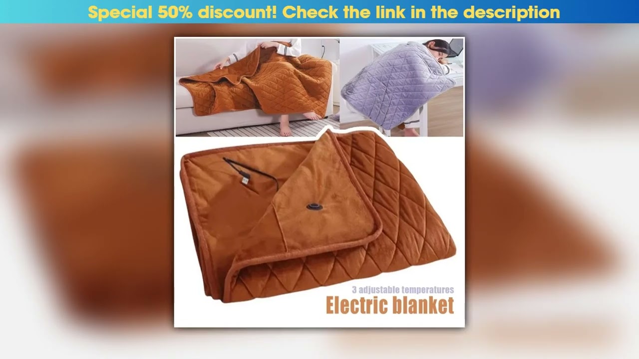 Multifunctional Electric Blanket USB Winter Shawl Blanket 3 Adjustable Fast Heating Blanket with