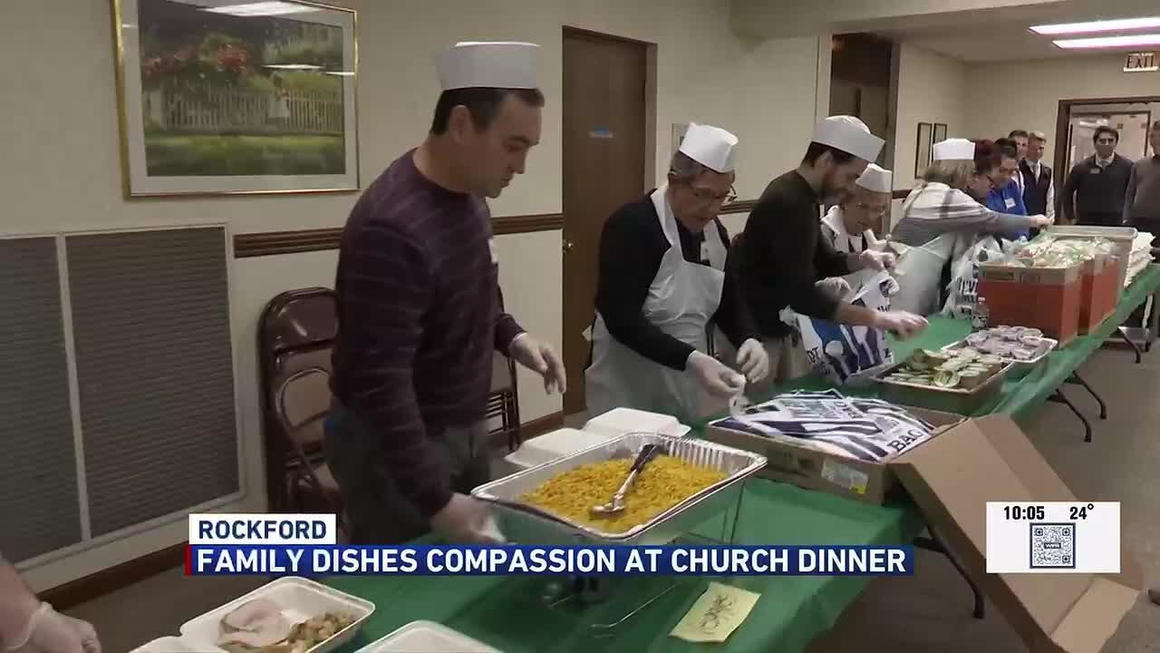 Family reaches milestone dishing goodwill at Rockford church’s free Thanksgiving dinner