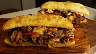 [Eng] [고기듬뿍!] 매일 먹고싶은 필리치즈스테이크샌드위치 레시피  (Are Philly Cheesesteak sandwiches really this delicious?!)