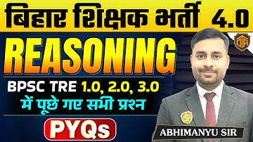 BPSC TRE 4.0 | Reasoning PYQ Solved | Bihar Teacher 1.0/2.0/3.0 Reasoning Questions | Abhimanyu Sir