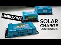 Unboxing of small(ish) solar charge controllers and overview of features. Victron PWM and MPPT [4K]