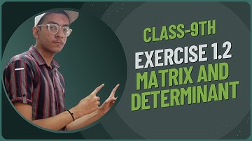 Class 9th| Ex 1.2 Questions 1&2 |Matrix and Determinant | in Urdu and Hindi |  #education