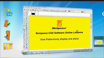 Richpeace CAD Software Online Lessons-Tip of the day-view pattern/only display one piece (V9)