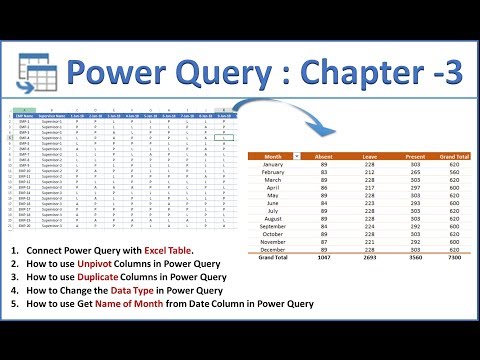 Power Query Tutorial: Chapter - 3 || Connect with Excel Table || Load Connection Only || Data Types