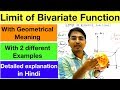 limit of bivariate function in Hindi...logical explanation with 2 different Examples
