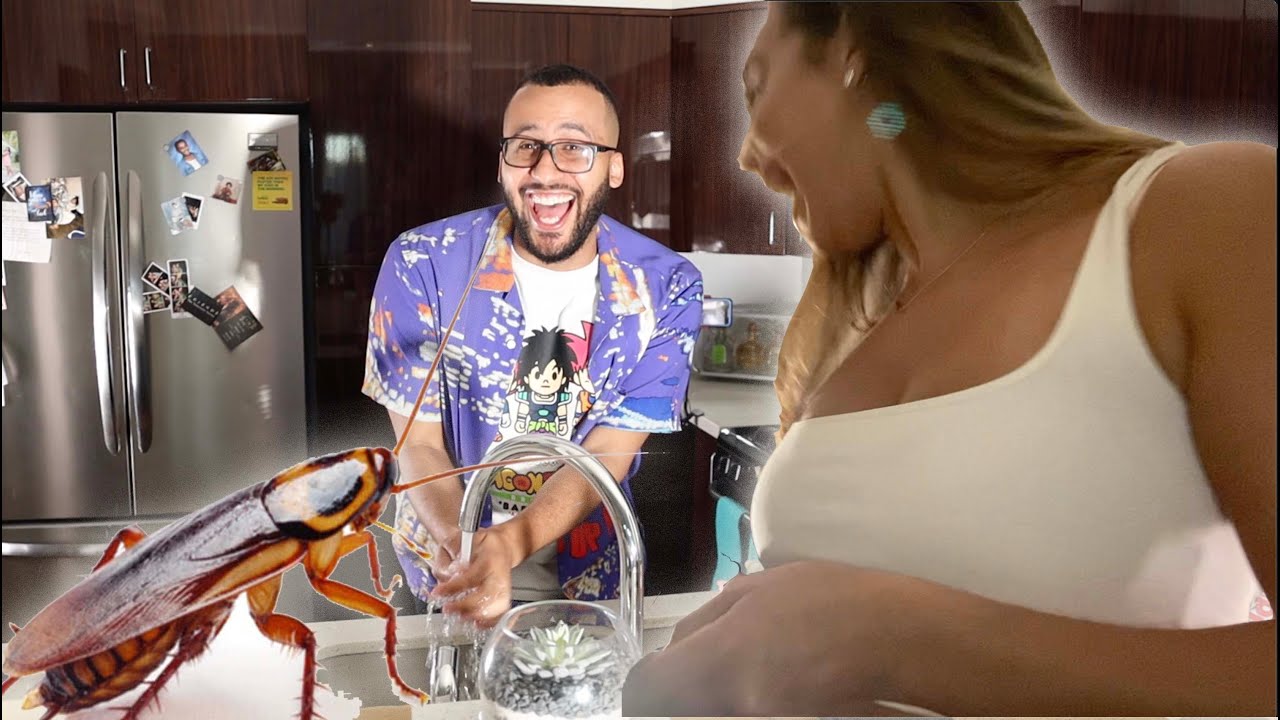 Cockroach PRANK on my Girlfriend and she *HATES BUGS!*