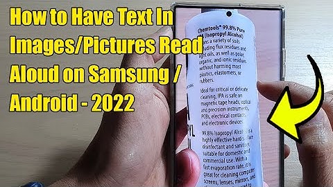 How to Have Text In Images/Pictures Read Aloud on Samsung / Android - 2022