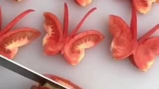 способ как сделать из помидоров бабочки ?