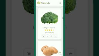 Responsive Food / Grocery Website | #shorts